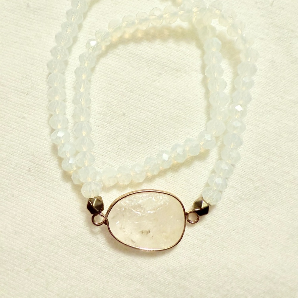 Moonstone Oval Charm Bracelet